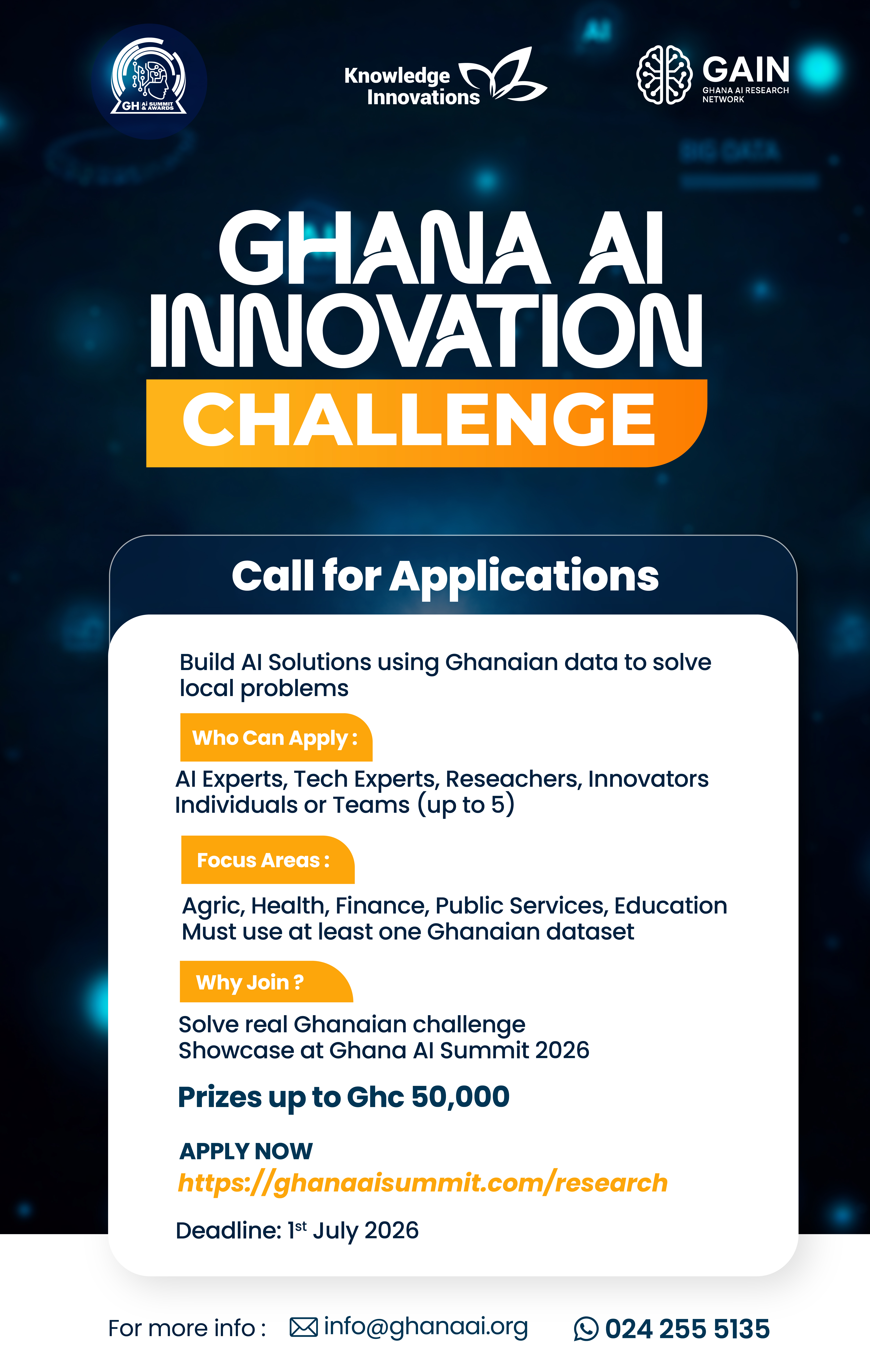 Ghana AI Innovation Challenge Flyer (mobile)